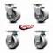 Service Caster 4 Inch V-Groove Semi Steel Caster Set with Roller Bearings 2 Swivel 2 Rigid SCC SCC-20S420-VGR-2-R-2 - alternate 6